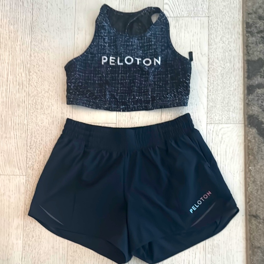 Navy Blue Peloton Outfit (Lululemon Size 8 Shorts & Medium WITH Top)
